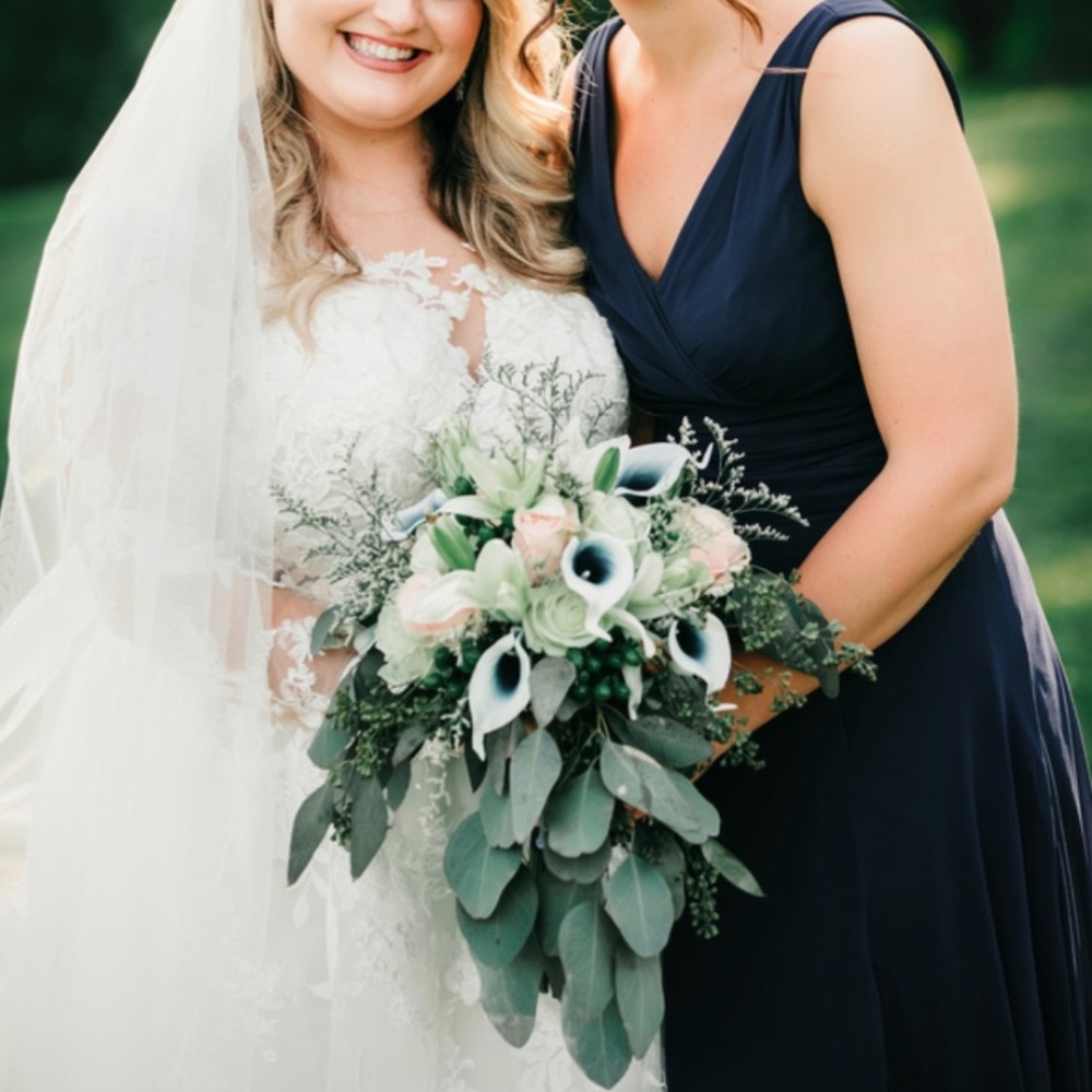 Celebrate (David’s Bridal) Navy Bridesmaid Dress